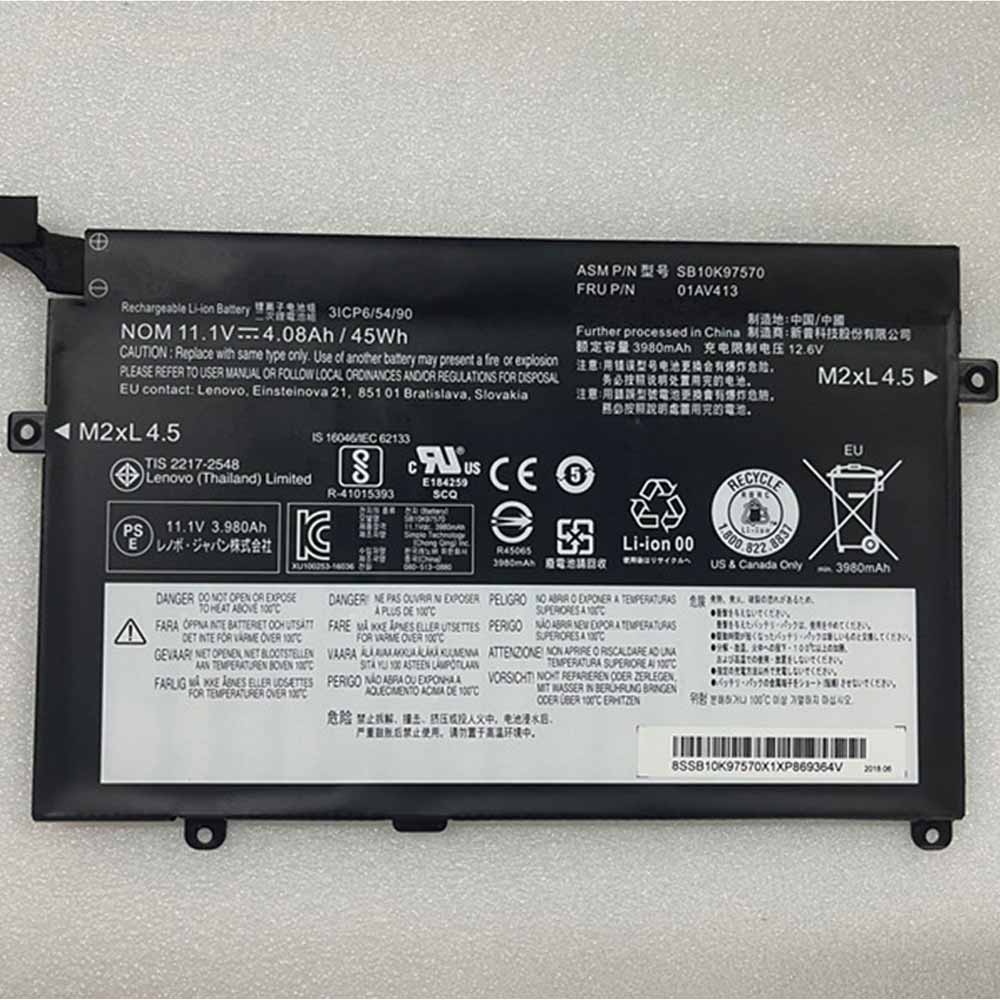 Lenovo 01AV413 11.1V 12.6V 4.08Ah 45Wh Replacement Battery