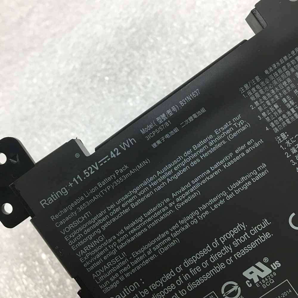 Baterie do Laptopów Asus B31N1637