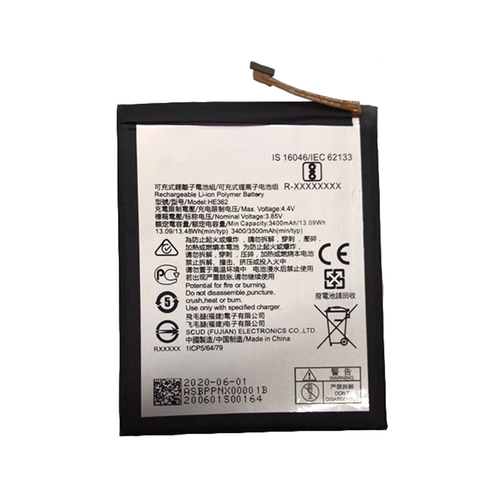 Nokia HE362 3.85V/4.4V 3400mAh/13.09WH Replacement Battery