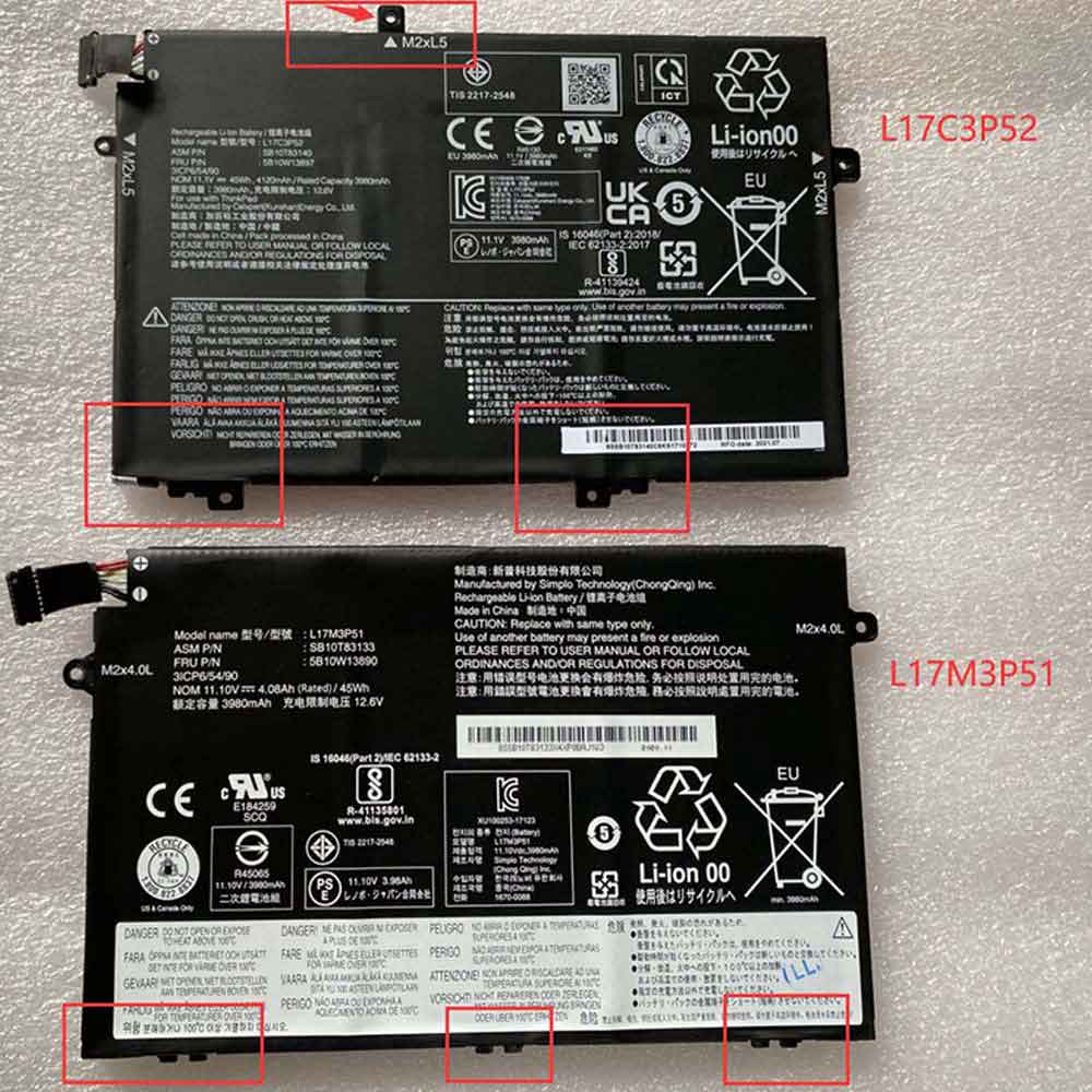 Baterie do Laptopów Lenovo L17L3P52