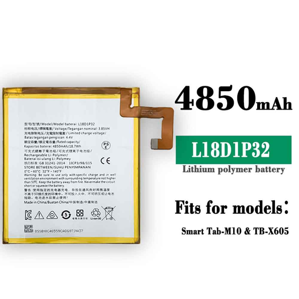 L18D1P32DI for Lenovo Smart Tab M10 TB-X605F