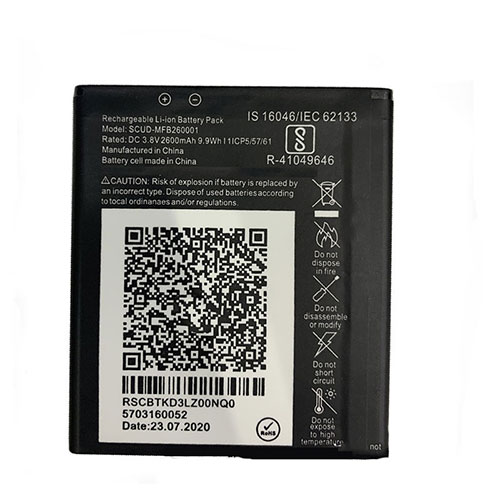 JIO SCUD-MFB260001 3.8V 2600mAh/9.9WH Replacement Battery