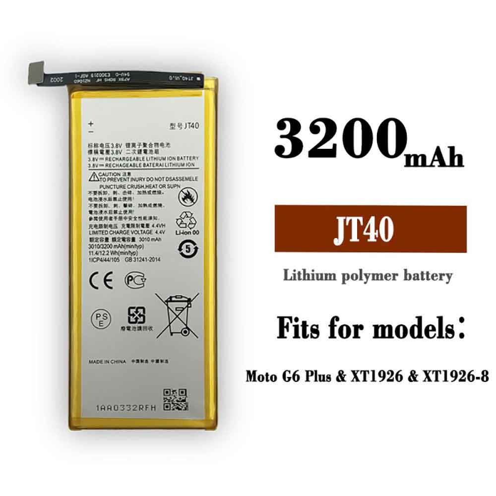 JT40 for Motorola Moto G6 Plus XT1926 XT1926-1 XT1926-8