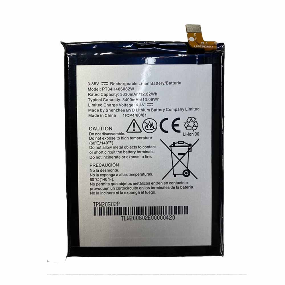 Wiko PT34H406082W 3.85V/4.4V 3330mAh/12.82WH Replacement Battery