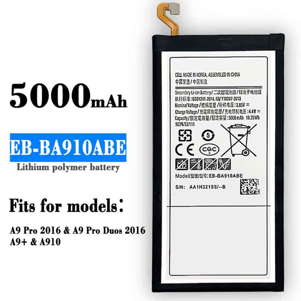 5000mAh/19.25WH EB-BA910ABE Battery