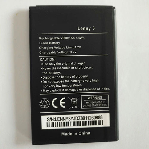Wiko Lenny3 3.7V/4.2V 2000mAh/7.4WH Replacement Battery