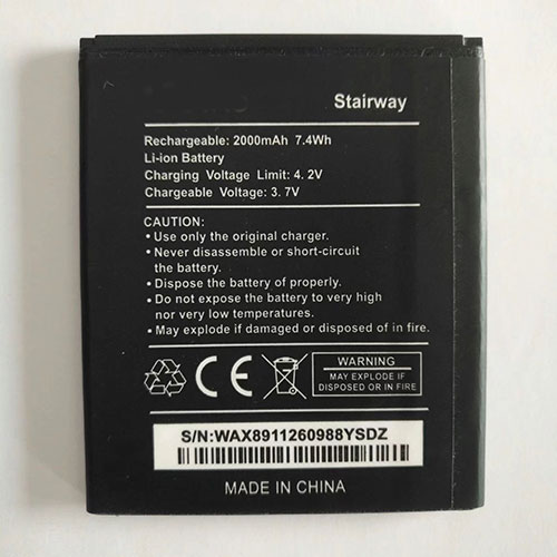 Wiko Stairway 3.7V/4.2V 2000mAh/7.4WH Replacement Battery