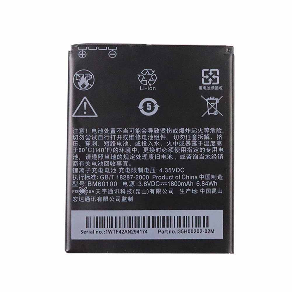 HTC BAT-47277-003 3.8V 4.35V 1800mAh/6.84WH Replacement Battery